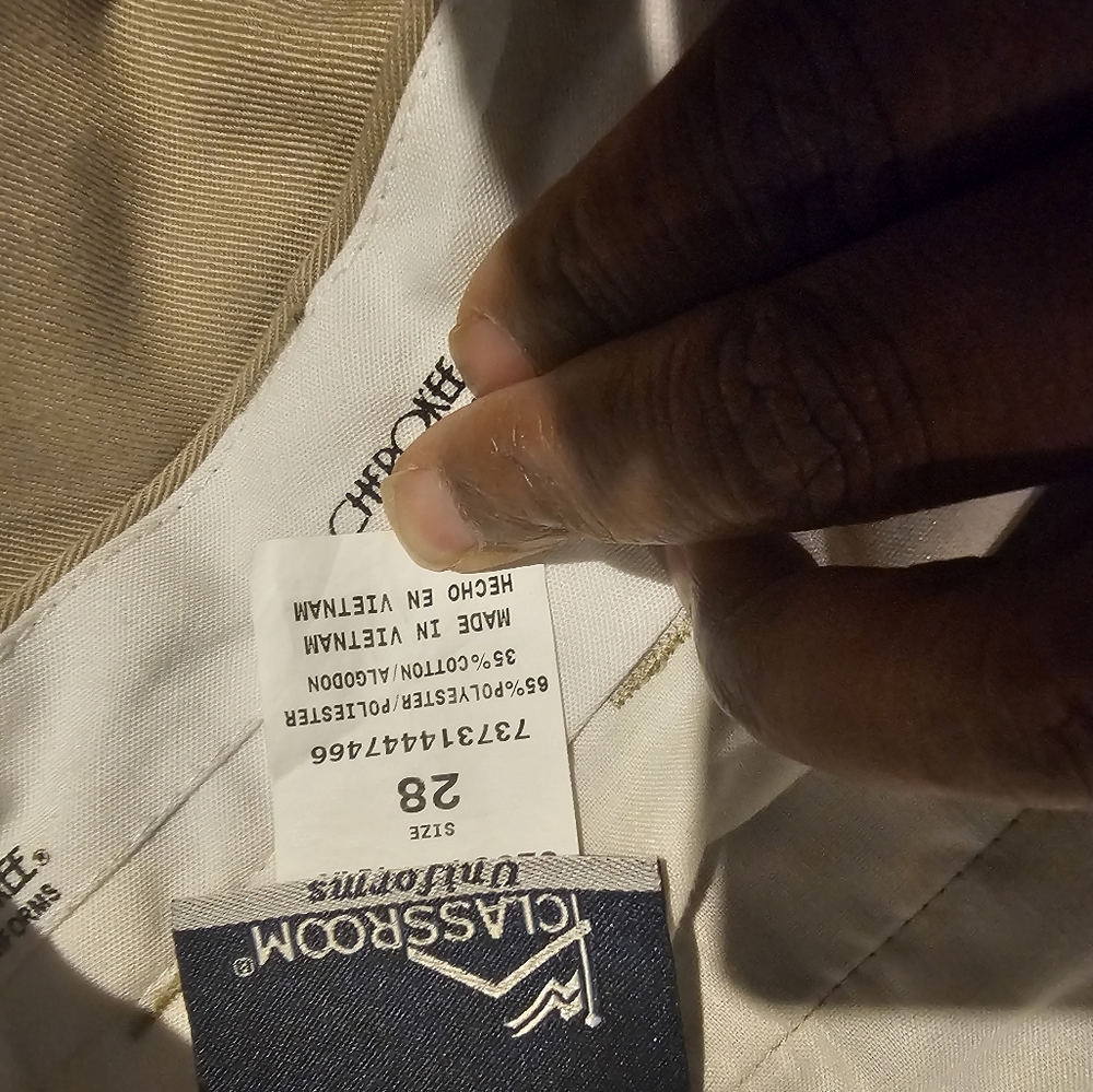 Men's school uniform shorts